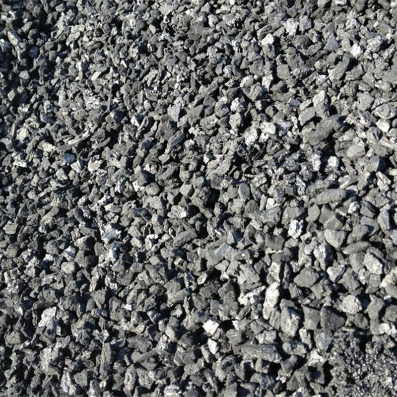 Graphite petroleum coke grain at close range